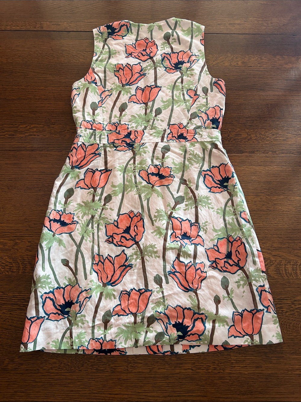 Tory Burch Coral Floral Midi Dress